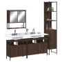 Set de muebles baño 4 pzas madera contrachapada roble marrón de , Muebles de baño - Ref: Foro24-3214689, Precio: 228,62 €, De...