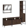 Set de muebles baño 4 pzas madera contrachapada roble marrón de , Muebles de baño - Ref: Foro24-3214689, Precio: 228,62 €, De...
