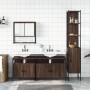 Set de muebles baño 4 pzas madera contrachapada roble marrón de , Muebles de baño - Ref: Foro24-3214689, Precio: 228,62 €, De...