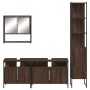 Set de muebles baño 4 pzas madera contrachapada roble marrón de , Muebles de baño - Ref: Foro24-3214689, Precio: 228,62 €, De...