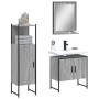 Set de muebles de baño 3 pzas madera contrachapada gris sonoma de , Muebles de baño - Ref: Foro24-3214347, Precio: 137,58 €, ...