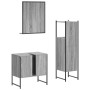 Set de muebles de baño 3 pzas madera contrachapada gris sonoma de , Muebles de baño - Ref: Foro24-3214347, Precio: 137,58 €, ...