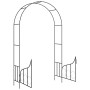 Arco de jardín con puerta hierro negro 138x40x238 cm de vidaXL, Pérgolas, arcos y enrejados de jardín - Ref: Foro24-47092, Pr...
