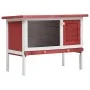 Jaula conejera de 1 piso madera rojo de vidaXL, Jaulas y habitáculos para animales pequeños - Ref: Foro24-170830, Precio: 73,...