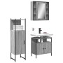 Set de muebles de baño 3 pzas madera contrachapada gris sonoma de , Muebles de baño - Ref: Foro24-3214758, Precio: 170,91 €, ...