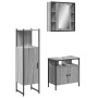 Set de muebles de baño 3 pzas madera contrachapada gris sonoma de , Muebles de baño - Ref: Foro24-3214758, Precio: 170,91 €, ...