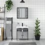 Set de muebles de baño 3 pzas madera contrachapada gris sonoma de , Muebles de baño - Ref: Foro24-3214758, Precio: 170,91 €, ...