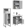 Set de muebles de baño 3 pzas madera contrachapada gris sonoma de , Muebles de baño - Ref: Foro24-3214758, Precio: 170,91 €, ...