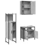 Set de muebles de baño 3 pzas madera contrachapada gris sonoma de , Muebles de baño - Ref: Foro24-3214758, Precio: 170,91 €, ...
