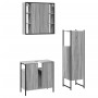 Set de muebles de baño 3 pzas madera contrachapada gris sonoma de , Muebles de baño - Ref: Foro24-3214758, Precio: 170,91 €, ...