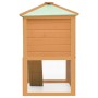 Conejera jaula de animales con doble piso de madera de vidaXL, Jaulas y habitáculos para animales pequeños - Ref: Foro24-1708...