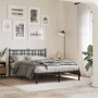 Estructura de cama con cabecero metal negro 140x190 cm de , Camas y somieres - Ref: Foro24-376324, Precio: 97,73 €, Descuento: %