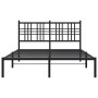 Estructura de cama con cabecero metal negro 140x190 cm de , Camas y somieres - Ref: Foro24-376324, Precio: 97,73 €, Descuento: %