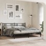 Estructura de cama con cabecero metal negro 193x203 cm de , Camas y somieres - Ref: Foro24-376330, Precio: 123,47 €, Descuent...