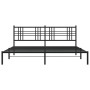 Estructura de cama con cabecero metal negro 193x203 cm de , Camas y somieres - Ref: Foro24-376330, Precio: 123,47 €, Descuent...
