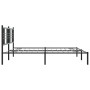 Estructura de cama con cabecero metal negro 193x203 cm de , Camas y somieres - Ref: Foro24-376330, Precio: 123,47 €, Descuent...
