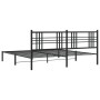 Estructura de cama con cabecero metal negro 193x203 cm de , Camas y somieres - Ref: Foro24-376330, Precio: 123,47 €, Descuent...