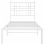 Estructura de cama de metal con cabecero blanco 80x200 cm de , Camas y somieres - Ref: Foro24-376364, Precio: 69,50 €, Descue...
