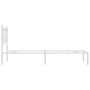 Estructura de cama de metal con cabecero blanco 80x200 cm de , Camas y somieres - Ref: Foro24-376364, Precio: 69,50 €, Descue...
