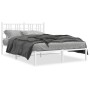 Estructura de cama de metal con cabecero blanca 120x190 cm de , Camas y somieres - Ref: Foro24-376370, Precio: 87,06 €, Descu...