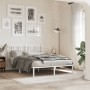 Estructura de cama de metal con cabecero blanca 120x190 cm de , Camas y somieres - Ref: Foro24-376370, Precio: 87,06 €, Descu...