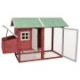 Gallinero madera maciza de pino y abeto rojo 170x81x110 cm de vidaXL, Jaulas y habitáculos para animales pequeños - Ref: Foro...