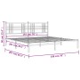 Estructura de cama de metal con cabecero blanco 193x203 cm de , Camas y somieres - Ref: Foro24-376379, Precio: 123,47 €, Desc...