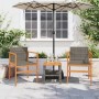 Sillas de jardín 2 uds madera maciza y ratán sintético gris de , Sillas de jardín - Ref: Foro24-368709, Precio: 108,97 €, Des...