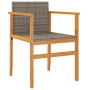 Sillas de jardín 2 uds madera maciza y ratán sintético gris de , Sillas de jardín - Ref: Foro24-368709, Precio: 108,97 €, Des...