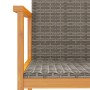 Sillas de jardín 2 uds madera maciza y ratán sintético gris de , Sillas de jardín - Ref: Foro24-368709, Precio: 108,97 €, Des...