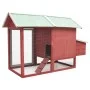 Gallinero madera maciza de pino y abeto rojo 170x81x110 cm de vidaXL, Jaulas y habitáculos para animales pequeños - Ref: Foro...