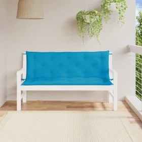 Cojines de banco de jardín 2 uds azul claro 150x50x7 cm de , Cojines para sillas y sofás - Ref: Foro24-361701, Precio: 43,86 ...