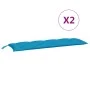 Cojines de banco de jardín 2 uds azul claro 150x50x7 cm de , Cojines para sillas y sofás - Ref: Foro24-361701, Precio: 43,86 ...