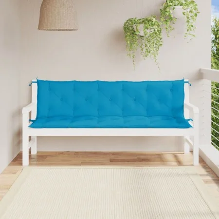 Cojines de banco de jardín 2 uds azul claro 180x50x7 cm de , Cojines para sillas y sofás - Ref: Foro24-361720, Precio: 52,48 ...