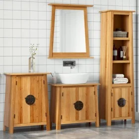 Conjunto de muebles de baño 4 piezas madera maciza de pino de , Muebles de baño - Ref: Foro24-3223464, Precio: 774,75 €, Desc...
