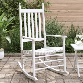 Mecedoras con asientos curvos 2 pzas abeto madera maciza blanca de , Sillas de jardín - Ref: Foro24-3281588, Precio: 256,80 €...