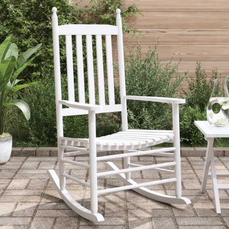 Mecedoras con asientos curvos 2 pzas abeto madera maciza blanca de , Sillas de jardín - Ref: Foro24-3281588, Precio: 256,80 €...