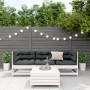 Set muebles jardín 4 pzas con cojines madera maciza pino blanco de , Conjuntos de jardín - Ref: Foro24-3250789, Precio: 366,7...