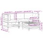 Set muebles jardín 4 pzas con cojines madera maciza pino blanco de , Conjuntos de jardín - Ref: Foro24-3250789, Precio: 366,7...