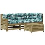 Juego de muebles jardín 4 pzas y cojines madera pino impregnada de , Conjuntos de jardín - Ref: Foro24-3250775, Precio: 432,6...