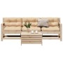 Juego de muebles de jardín 4 pzas y cojines madera maciza pino de , Conjuntos de jardín - Ref: Foro24-3250796, Precio: 324,56...