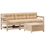 Juego de muebles de jardín 4 pzas y cojines madera maciza pino de , Conjuntos de jardín - Ref: Foro24-3250796, Precio: 324,56...