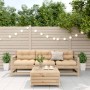 Juego de muebles de jardín 4 pzas y cojines madera maciza pino de , Conjuntos de jardín - Ref: Foro24-3250796, Precio: 324,56...