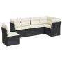 Set de sofás de jardín 6 piezas y cojines ratán sintético negro de , Conjuntos de jardín - Ref: Foro24-3249535, Precio: 373,5...