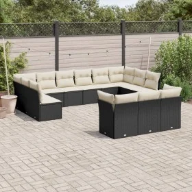 Set de sofás de jardín y cojines 13 pzas ratán sintético negro de , Conjuntos de jardín - Ref: Foro24-3250285, Precio: 793,53...