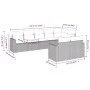 8-piece garden sofa set and black synthetic rattan cushions by , Modular outdoor sofas - Ref: Foro24-3251553, Price: 508,22 €...