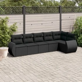 Set de sofás de jardín 6 piezas y cojines ratán sintético negro de , Conjuntos de jardín - Ref: Foro24-3253722, Precio: 406,9...