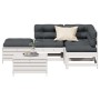 Set muebles jardín 5 pzas con cojines madera maciza pino blanco de , Conjuntos de jardín - Ref: Foro24-3250709, Precio: 493,9...