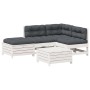 Set muebles jardín 5 pzas con cojines madera maciza pino blanco de , Conjuntos de jardín - Ref: Foro24-3250709, Precio: 493,9...