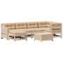 Juego de muebles de jardín 7 pzas y cojines madera maciza pino de , Conjuntos de jardín - Ref: Foro24-3250920, Precio: 730,71...